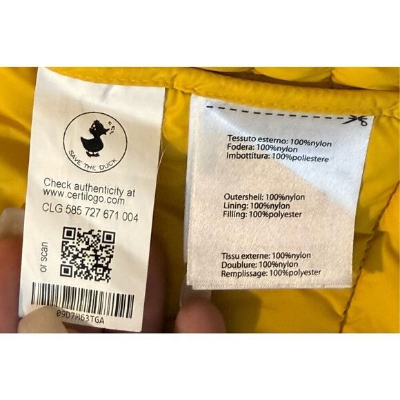 Save The Duck Colorblock Lightweight Insulated Puffer Youth Jacket Coat Size 14 - Picture 10 of 14